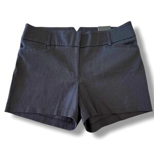SOHO Apparel Ltd Size 10 Black Textured Stretch Fabric High Rise Shorts NWT